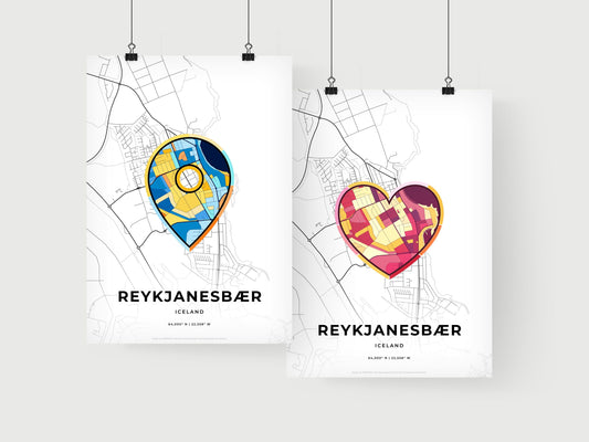 Reykjanesbær Iceland art print for couples