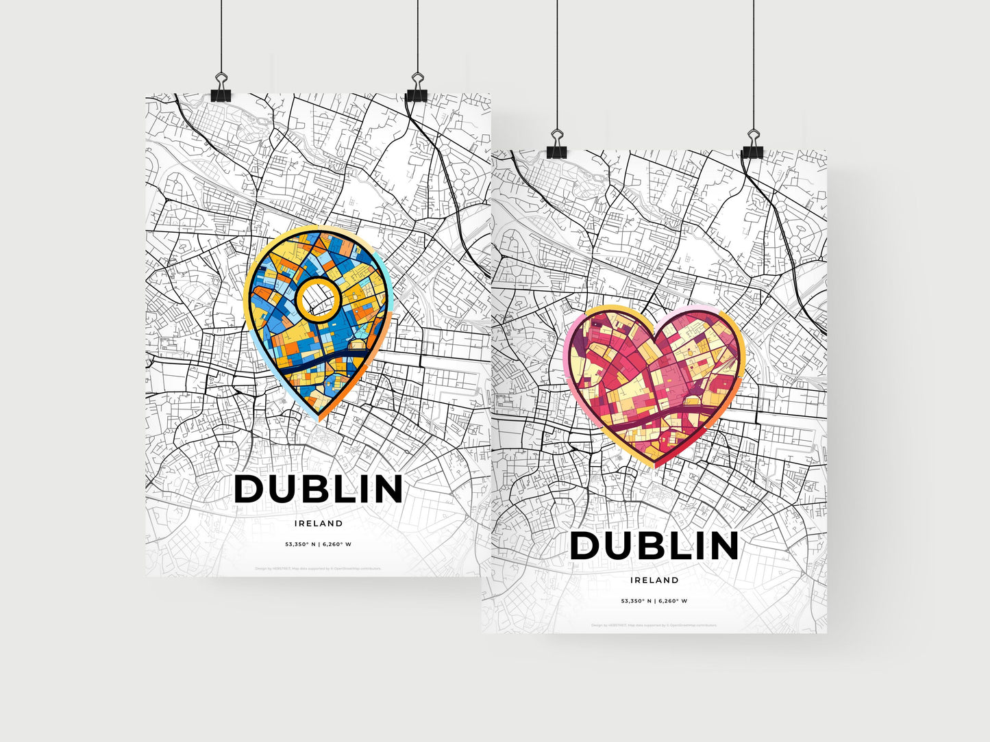 Dublin Ireland art print for couples