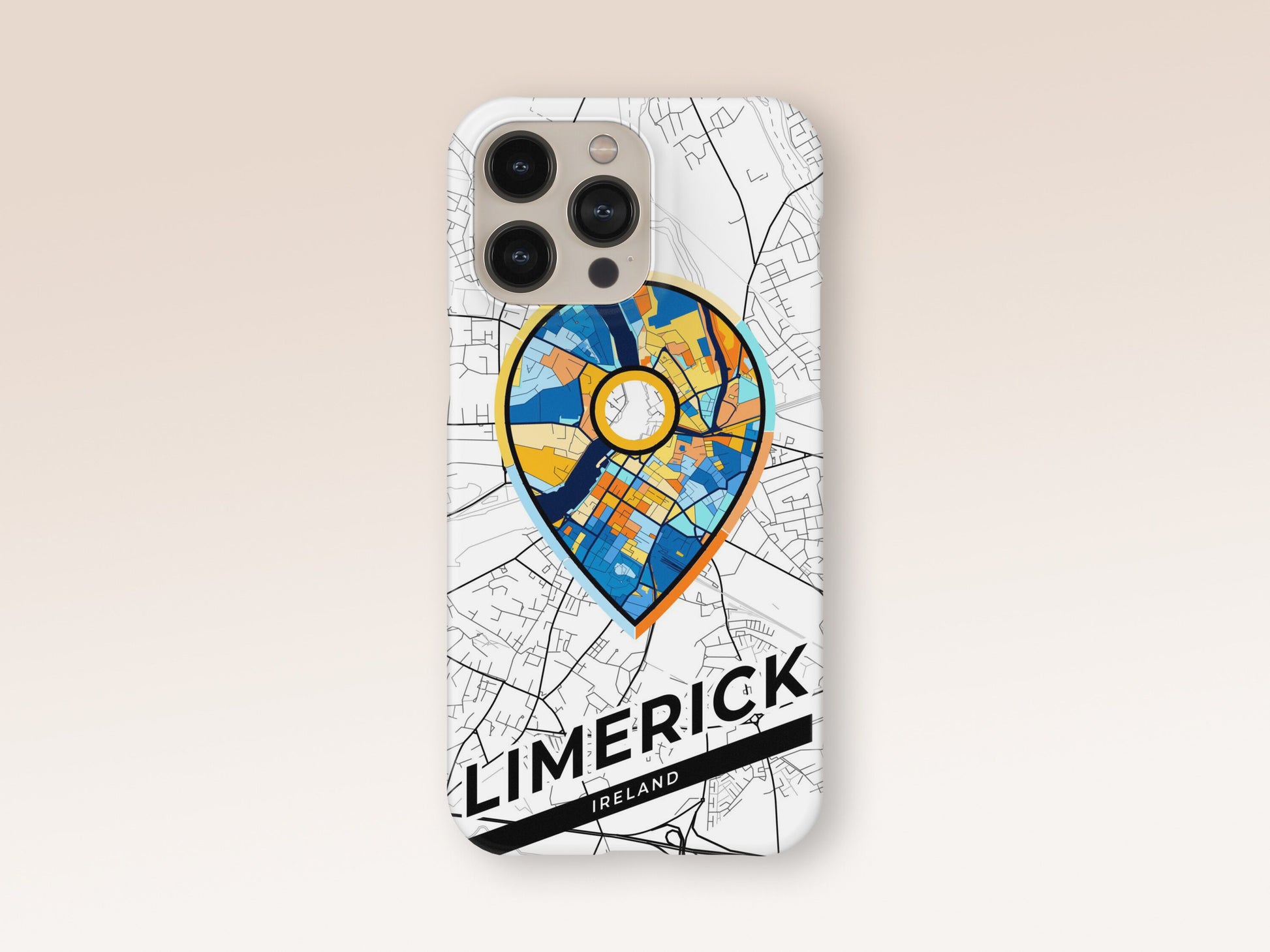 Limerick Ireland slim phone case with colorful icon. Birthday, wedding or housewarming gift. Couple match cases. 1