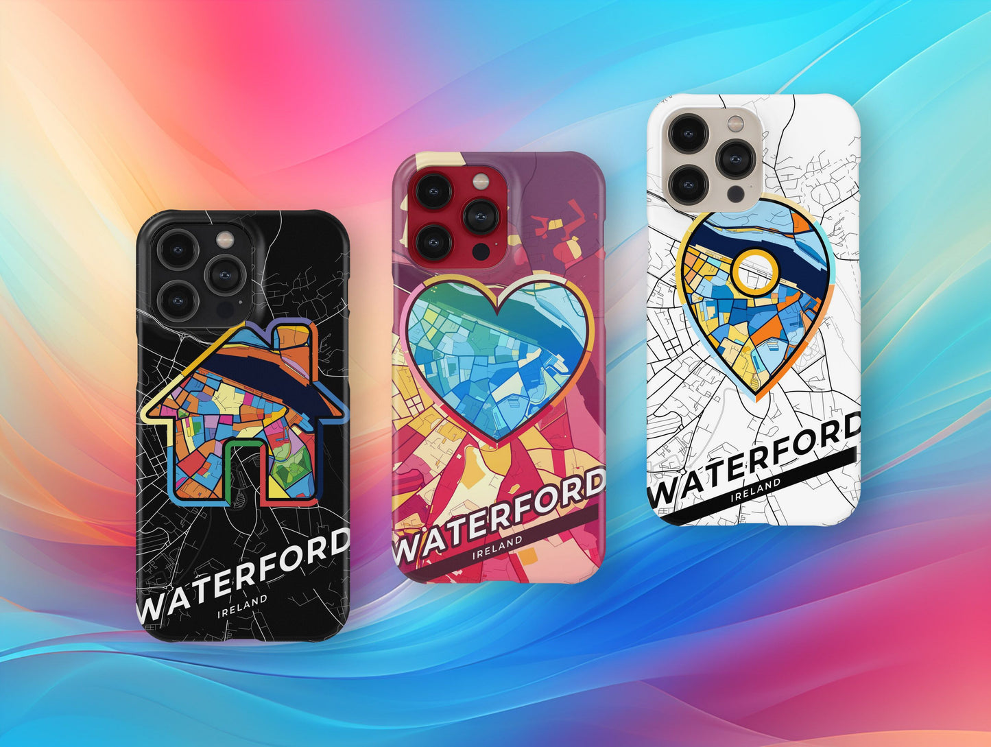 Waterford Ireland slim phone case with colorful icon