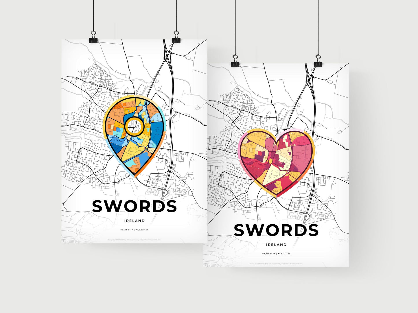 Swords Ireland art print for couples