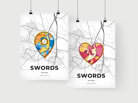 Swords Ireland art print for couples