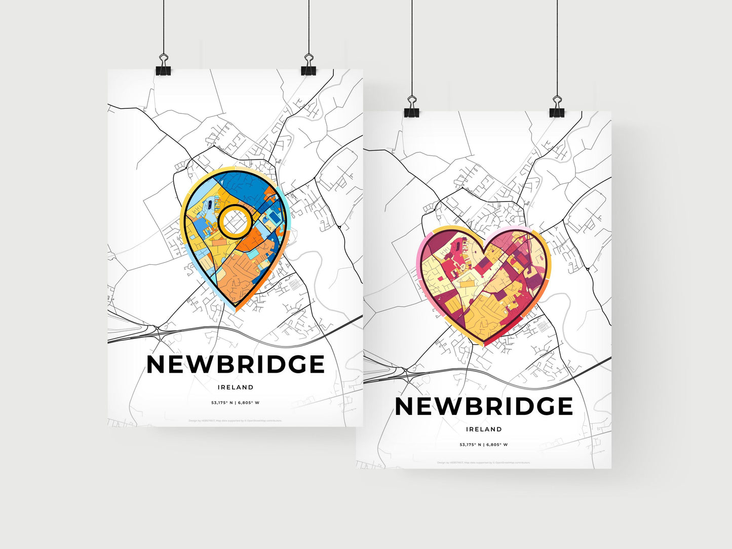Newbridge Ireland art print for couples