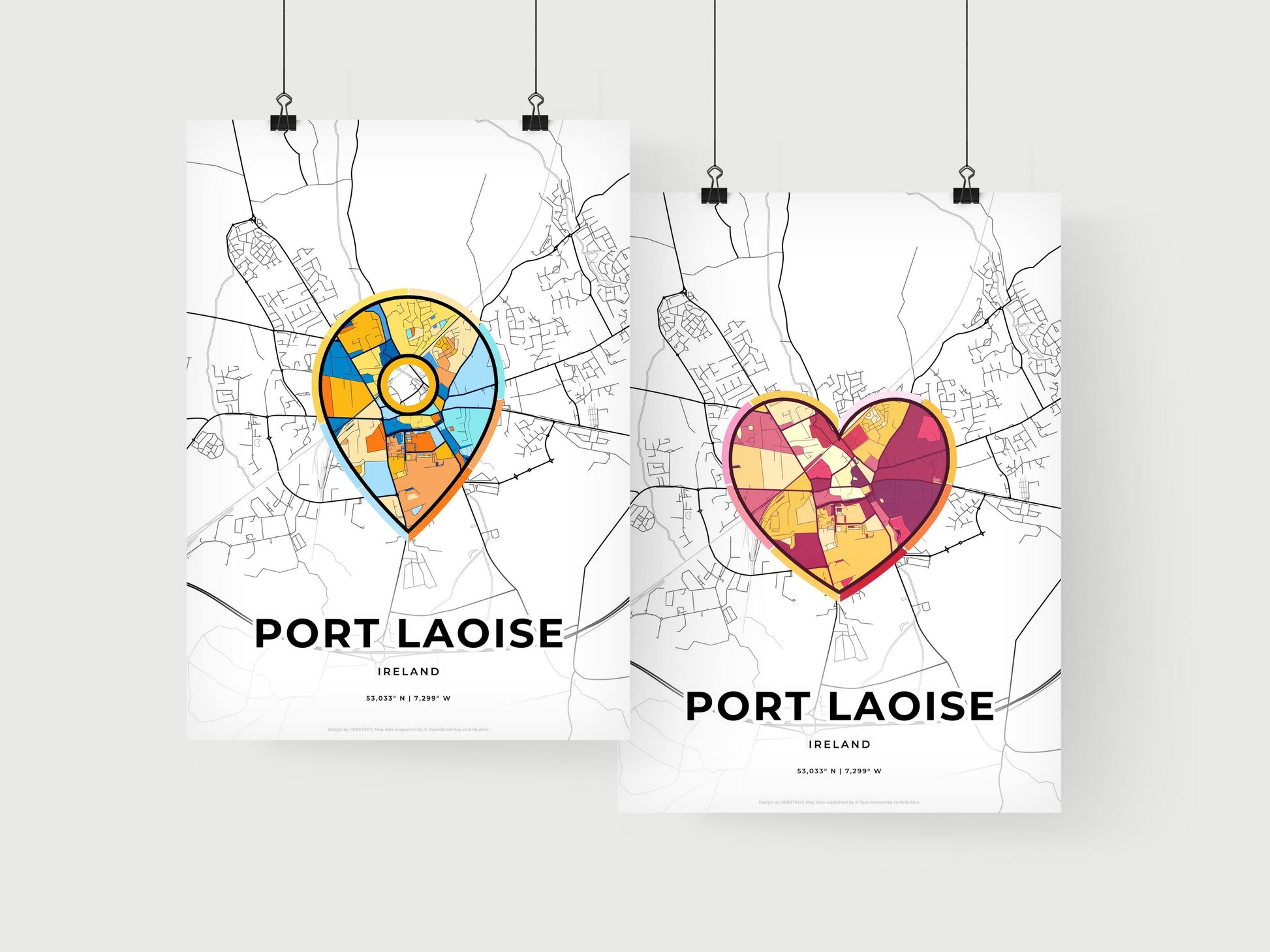 Port Laoise Ireland art print for couples
