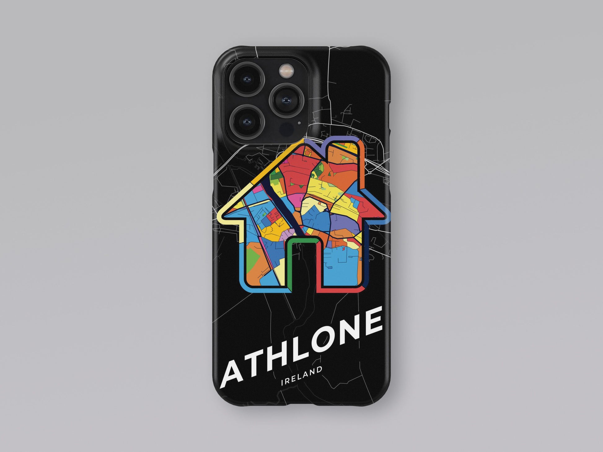 Athlone Ireland slim phone case with colorful icon. Birthday, wedding or housewarming gift. Couple match cases. 3