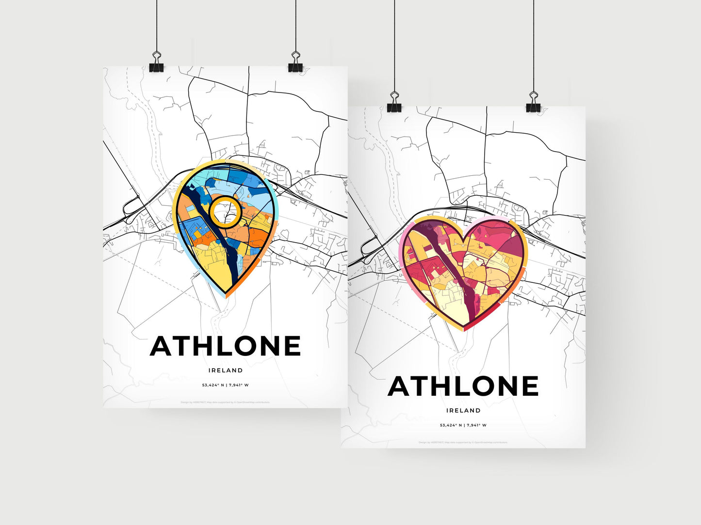 Athlone Ireland art print for couples