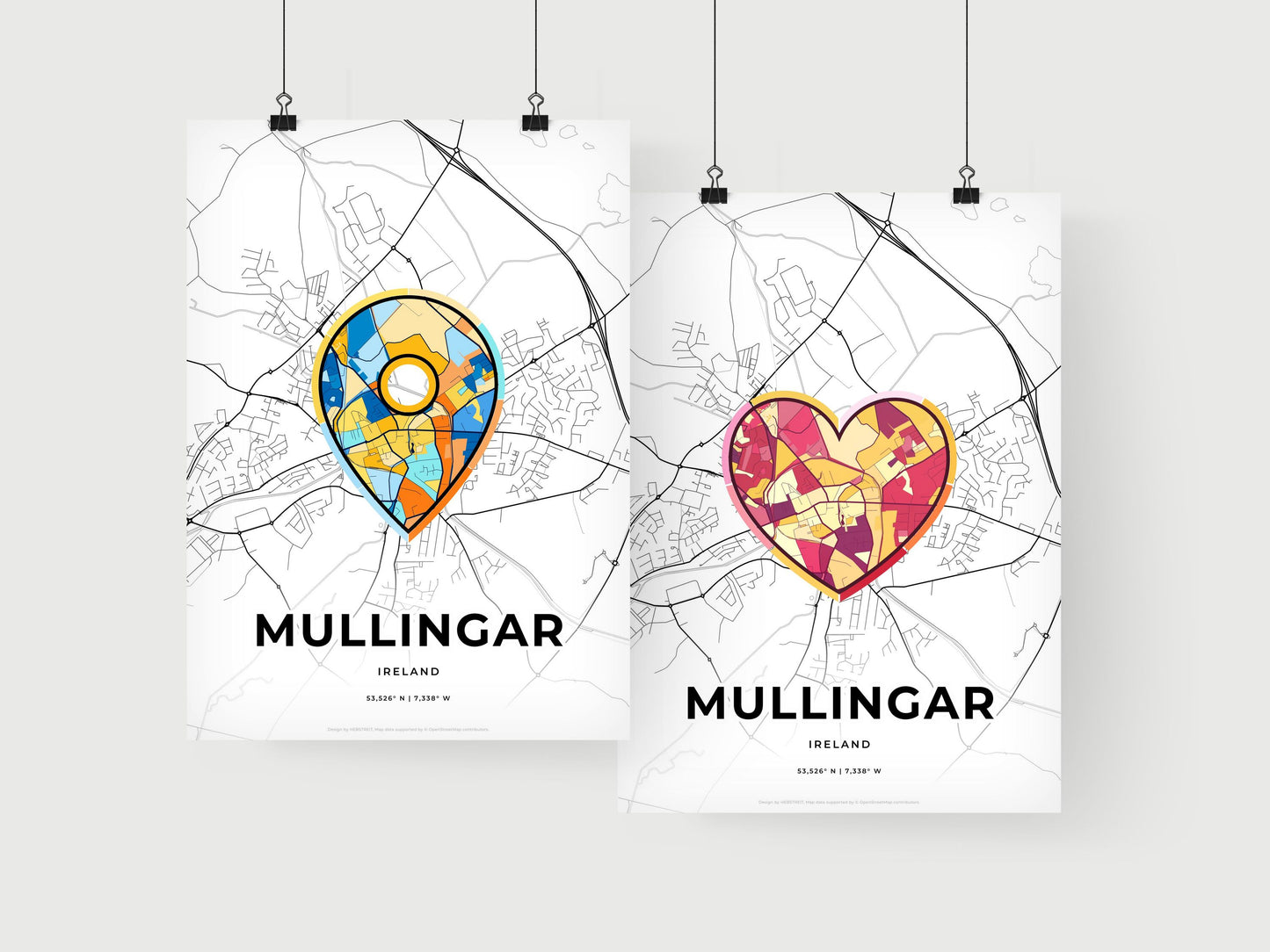 Mullingar Ireland art print for couples