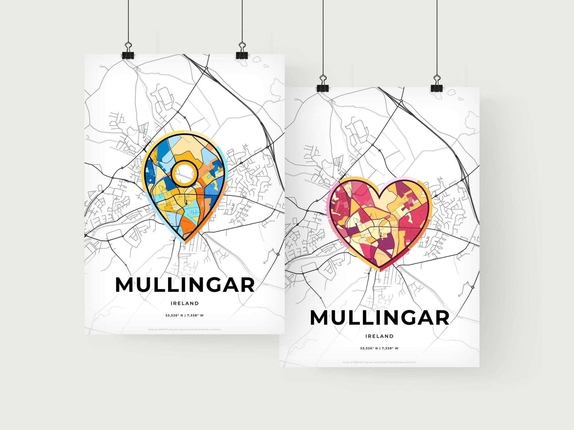 Mullingar Ireland art print for couples