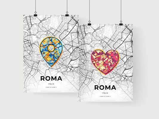Rome Italy art print for couples