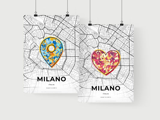 Milan Italy art print for couples