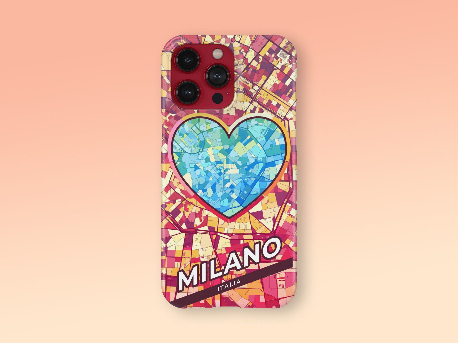Milan Italy slim phone case with colorful icon 2