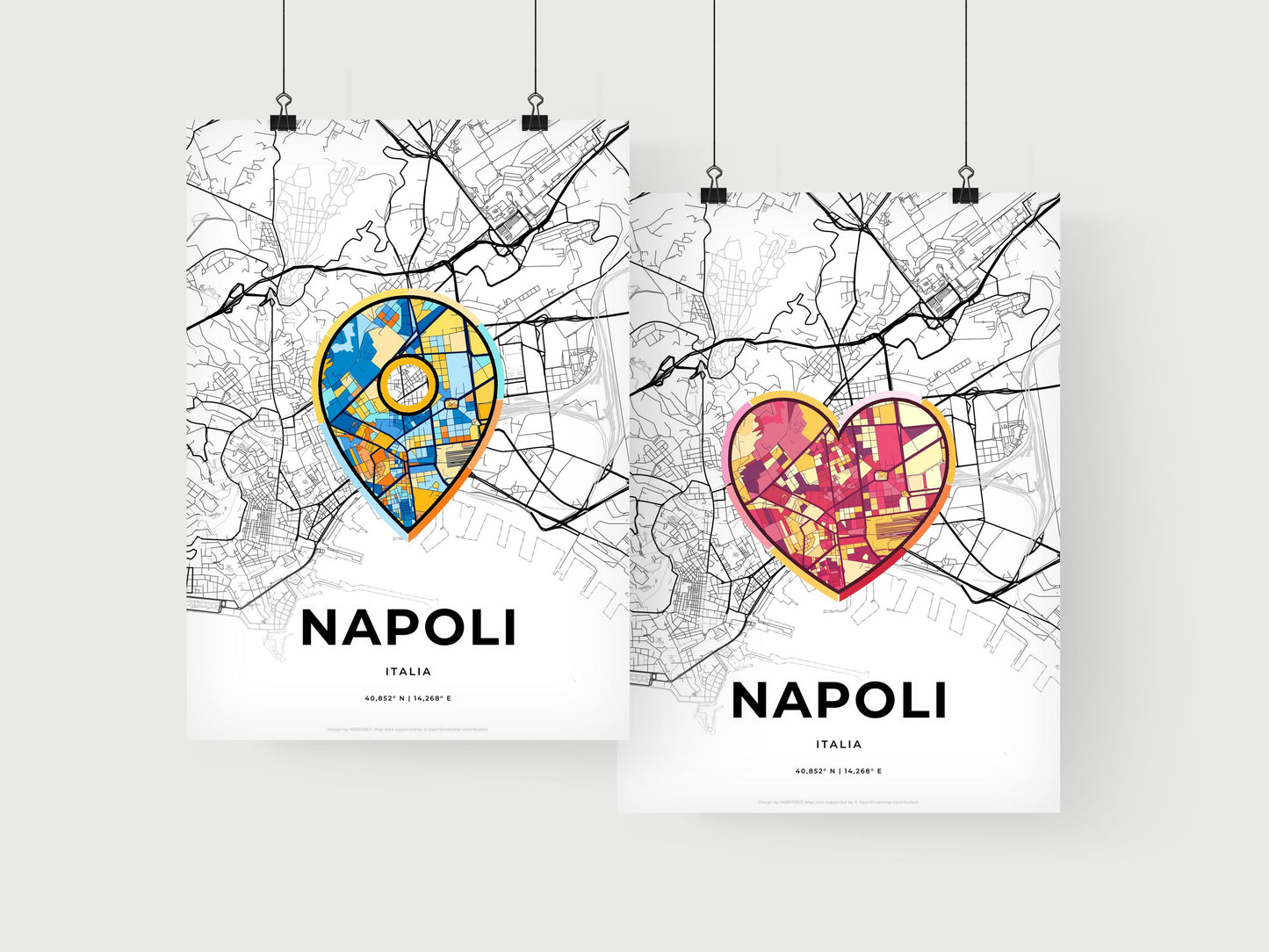 Naples Italy art print for couples