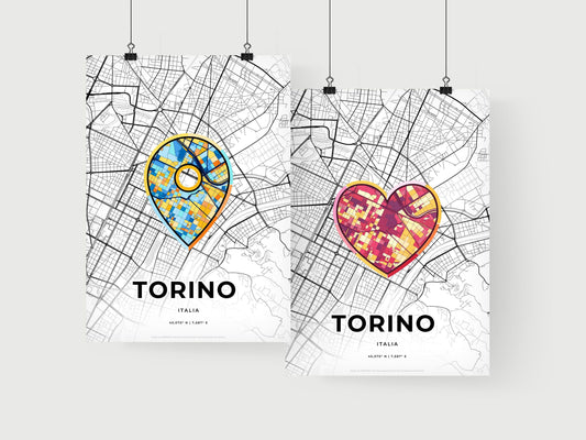 Turin Italy art print for couples