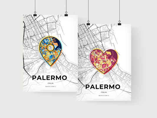 Palermo Italy art print for couples