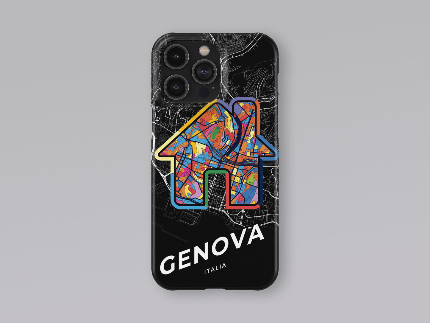 Genoa Italy slim phone case with colorful icon. Birthday, wedding or housewarming gift. Couple match cases. 3