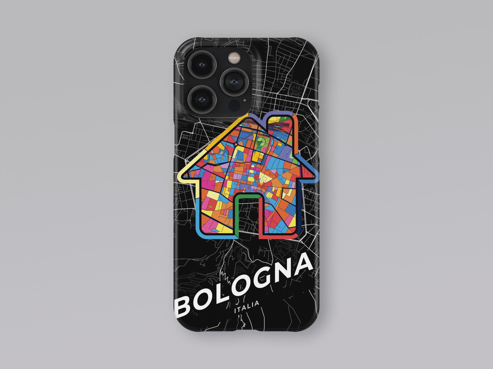 Bologna Italy slim phone case with colorful icon. Birthday, wedding or housewarming gift. Couple match cases. 3
