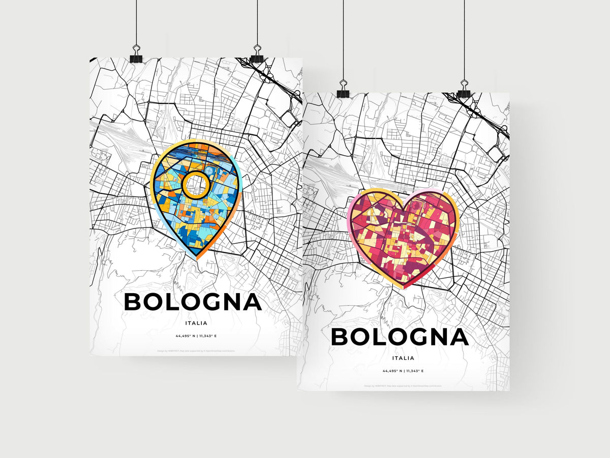 Bologna Italy art print for couples