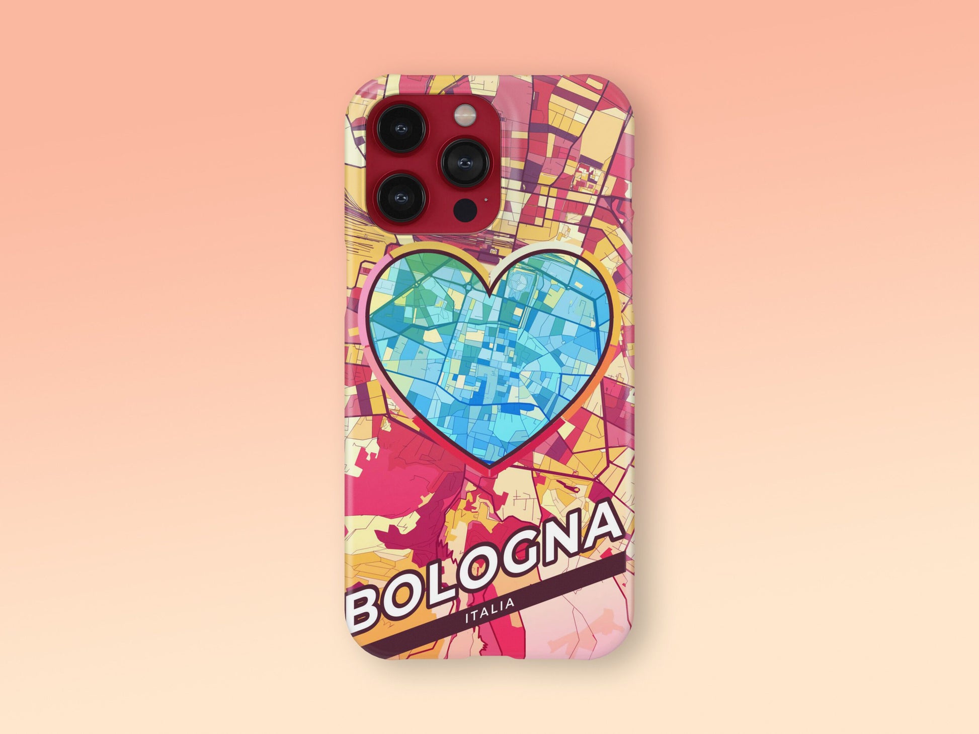Bologna Italy slim phone case with colorful icon. Birthday, wedding or housewarming gift. Couple match cases. 2