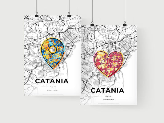 Catania Italy art print for couples