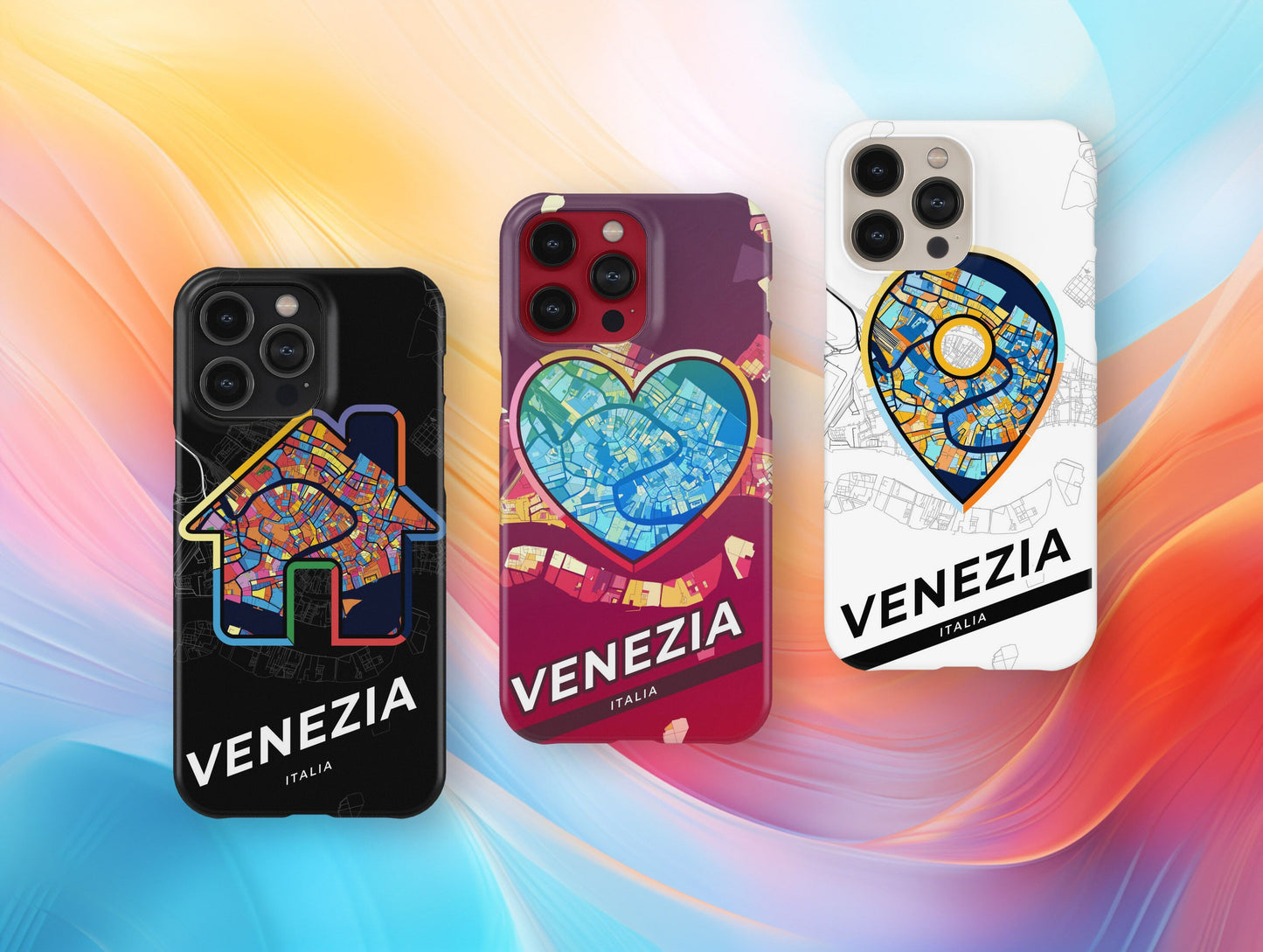 Venice Italy slim phone case with colorful icon