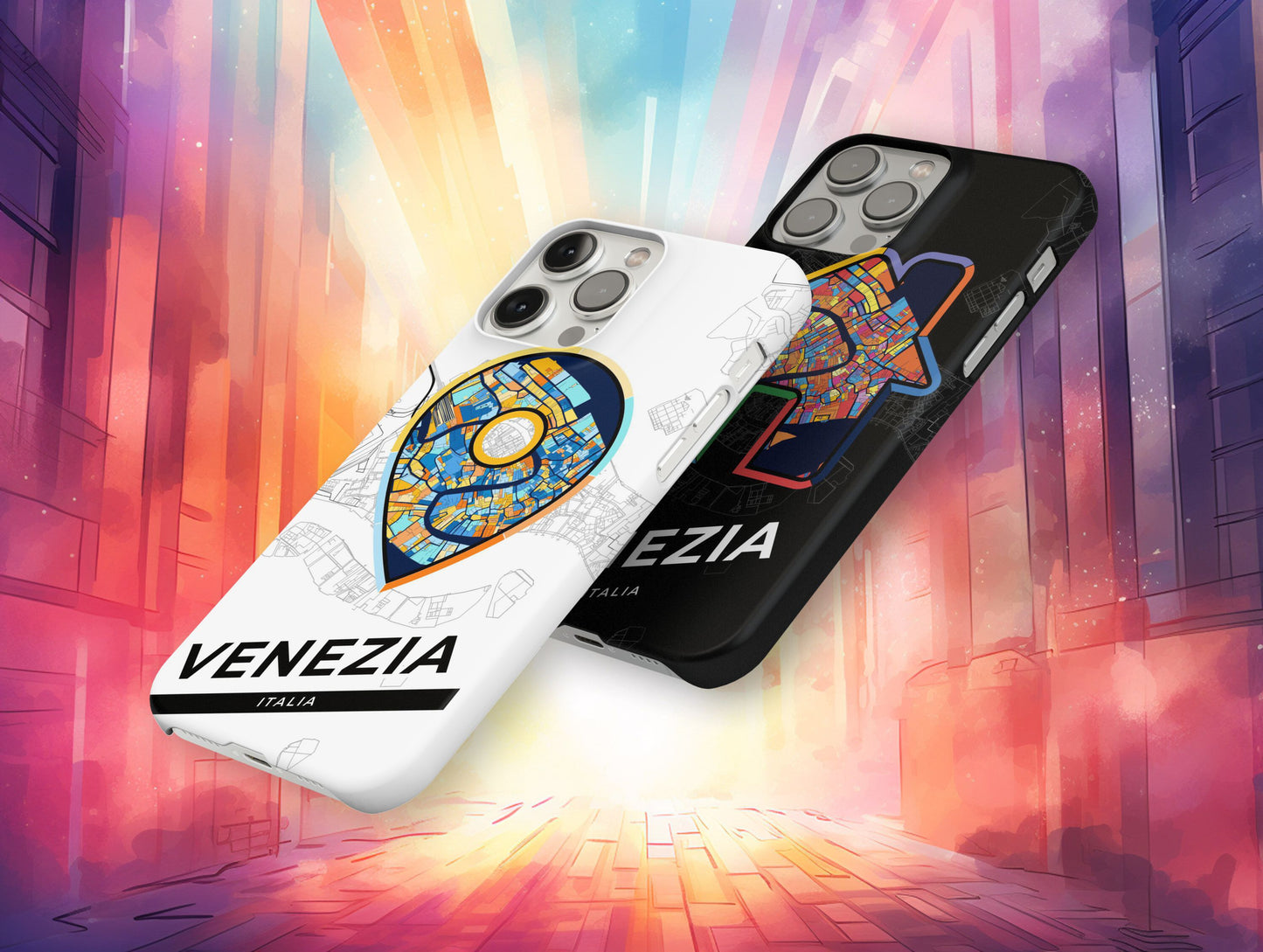 Venice Italy slim phone case with colorful icon