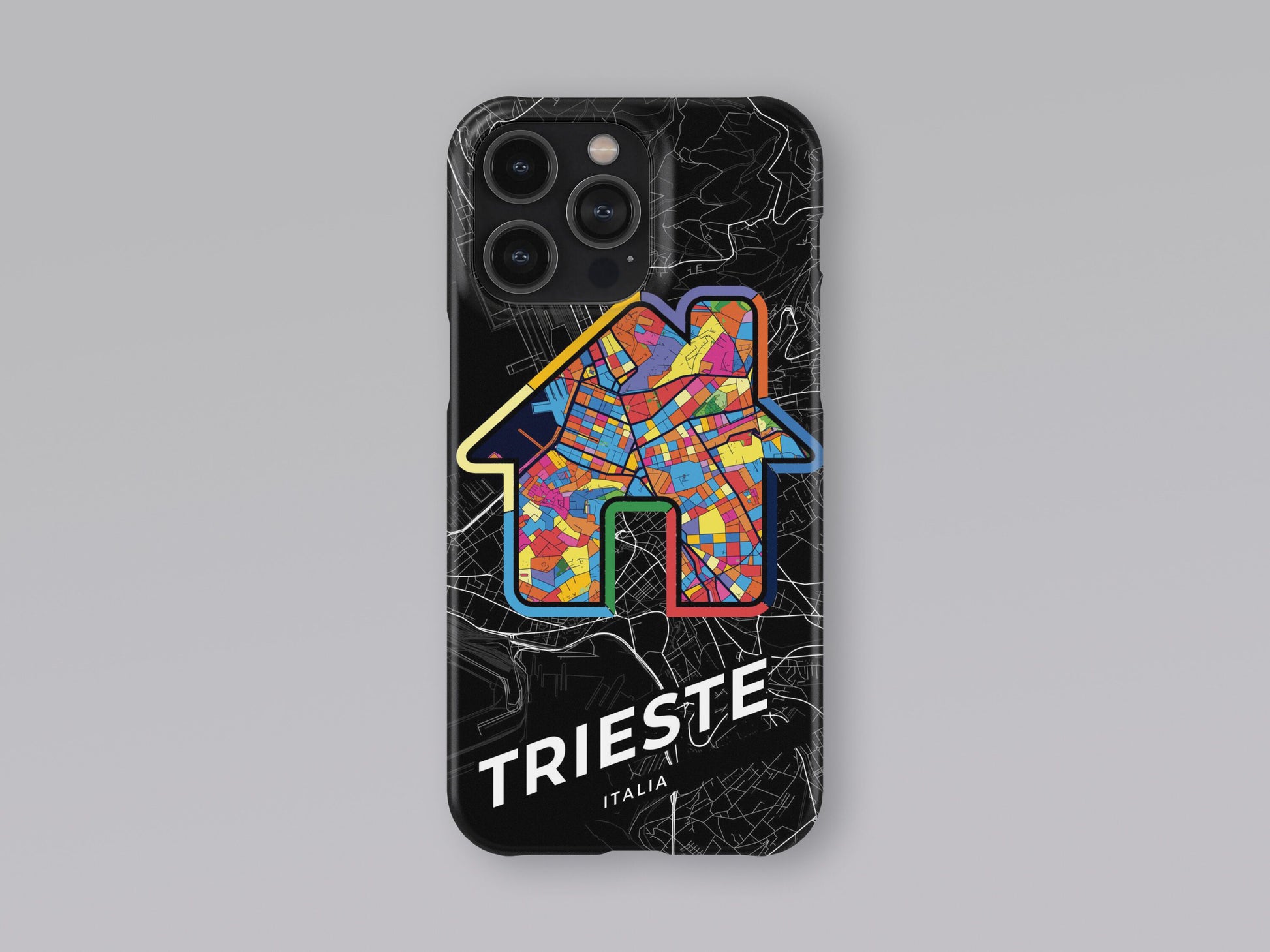 Trieste Italy slim phone case with colorful icon 3