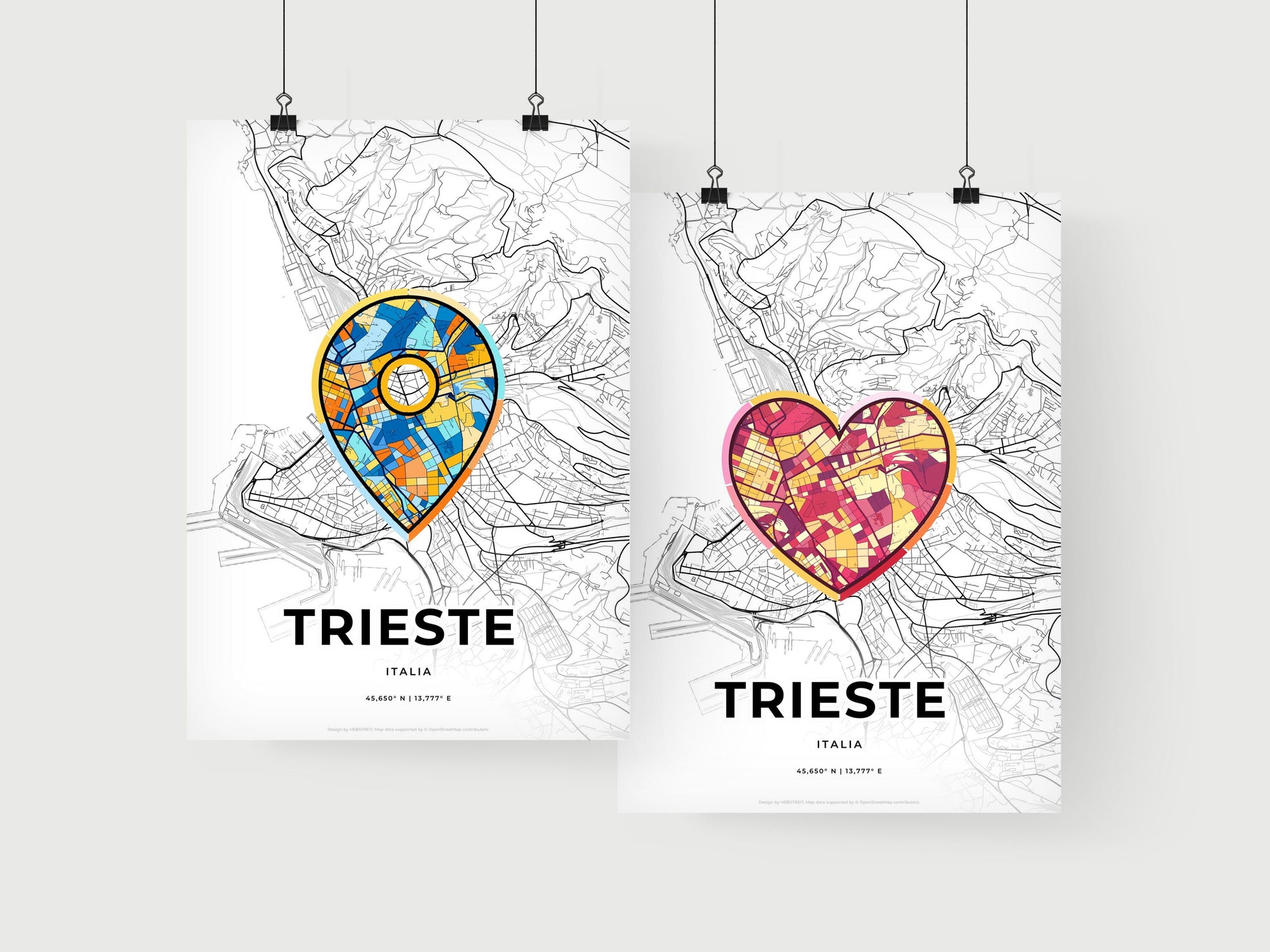 Trieste Italy art print for couples