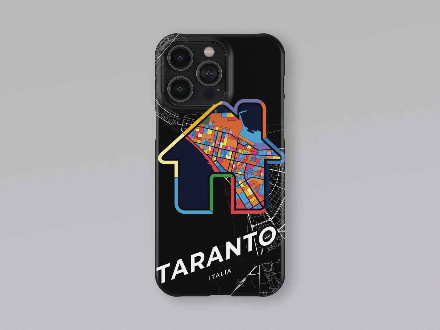 Taranto Italy slim phone case with colorful icon 3