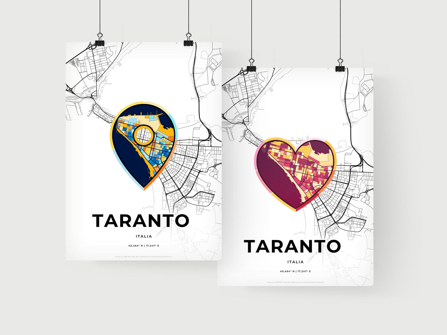 Taranto Italy art print for couples
