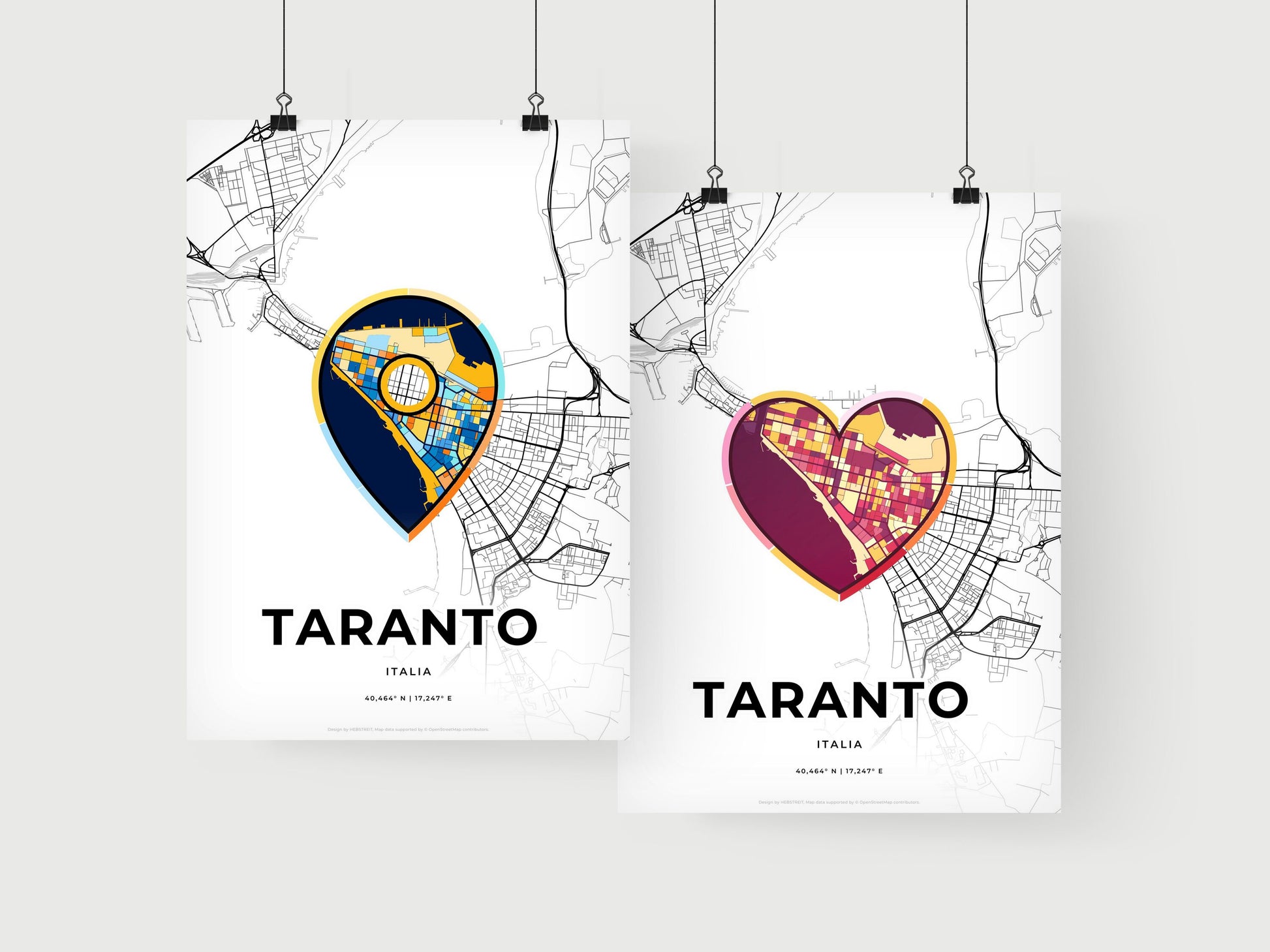 Taranto Italy art print for couples