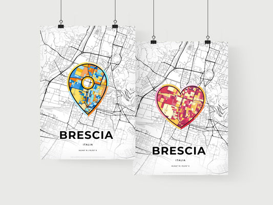 Brescia Italy art print for couples