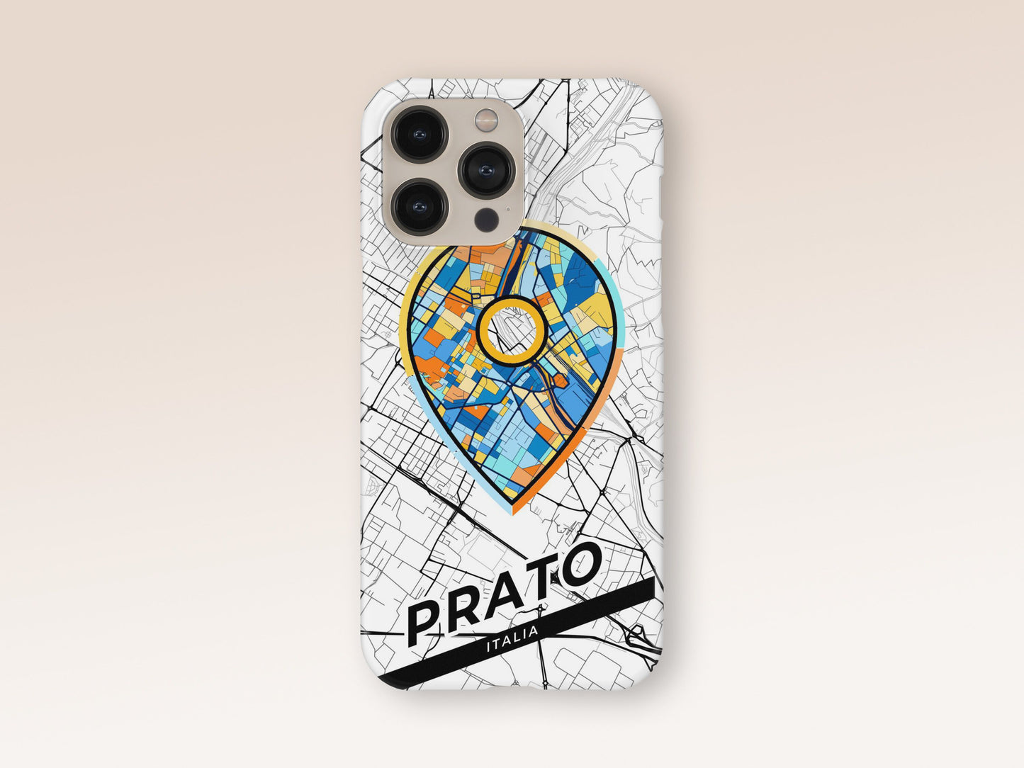 Prato Italy slim phone case with colorful icon. Birthday, wedding or housewarming gift. Couple match cases. 1