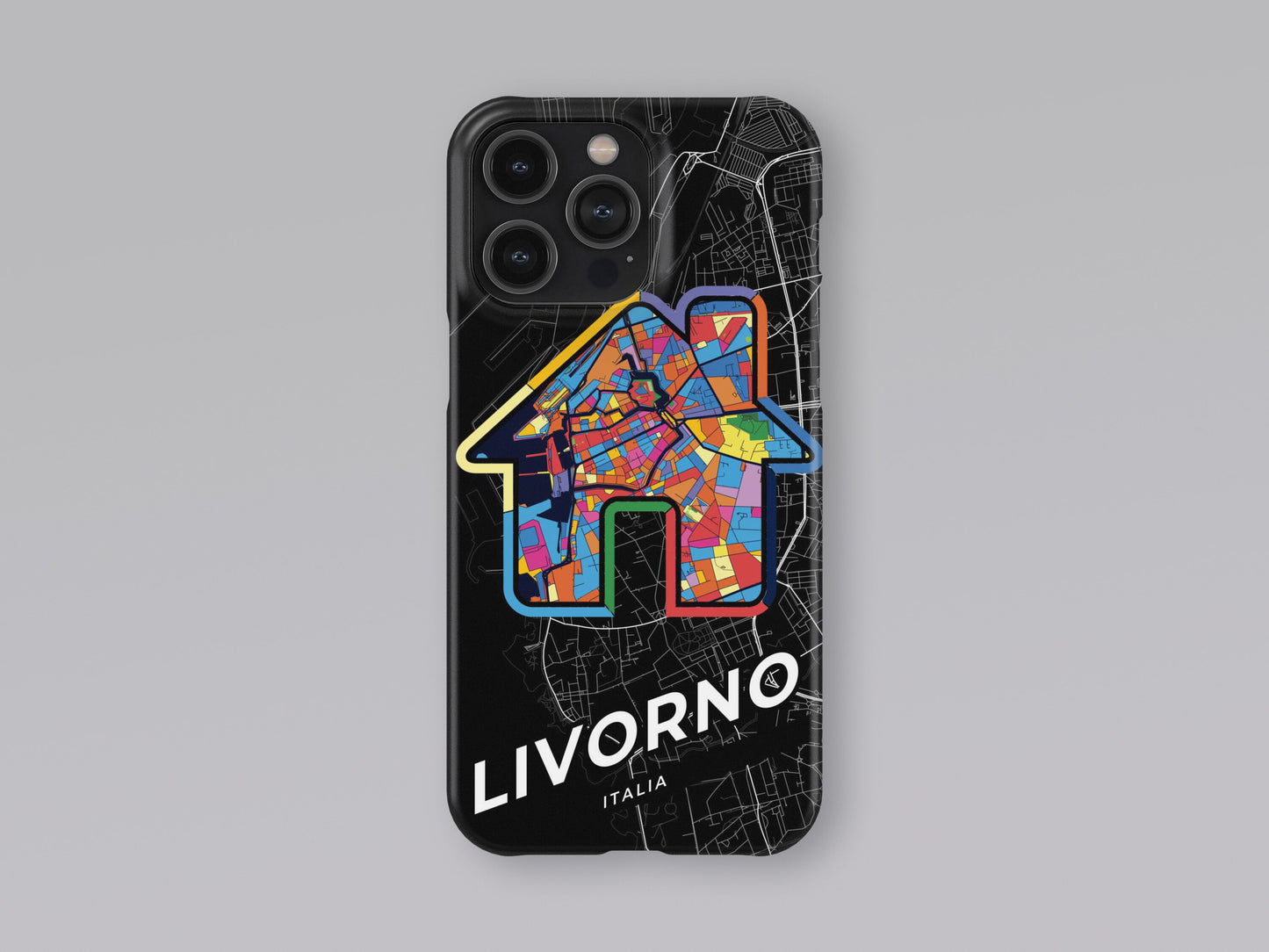 Livorno Italy slim phone case with colorful icon. Birthday, wedding or housewarming gift. Couple match cases. 3