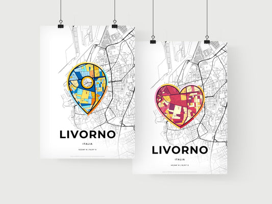Livorno Italy art print for couples
