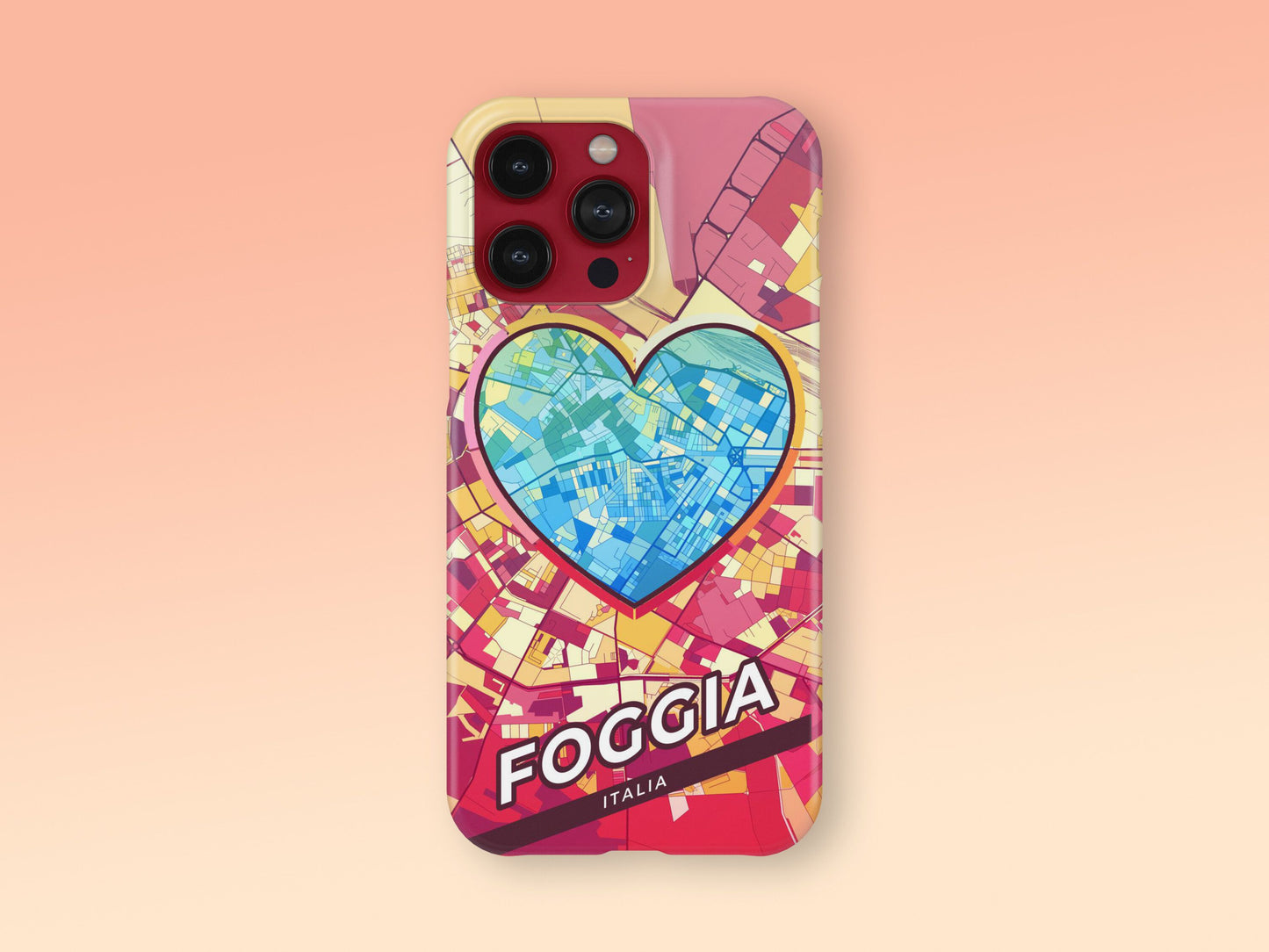Foggia Italy slim phone case with colorful icon. Birthday, wedding or housewarming gift. Couple match cases. 2