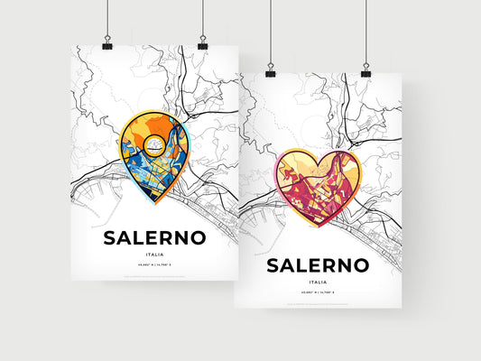 Salerno Italy art print for couples