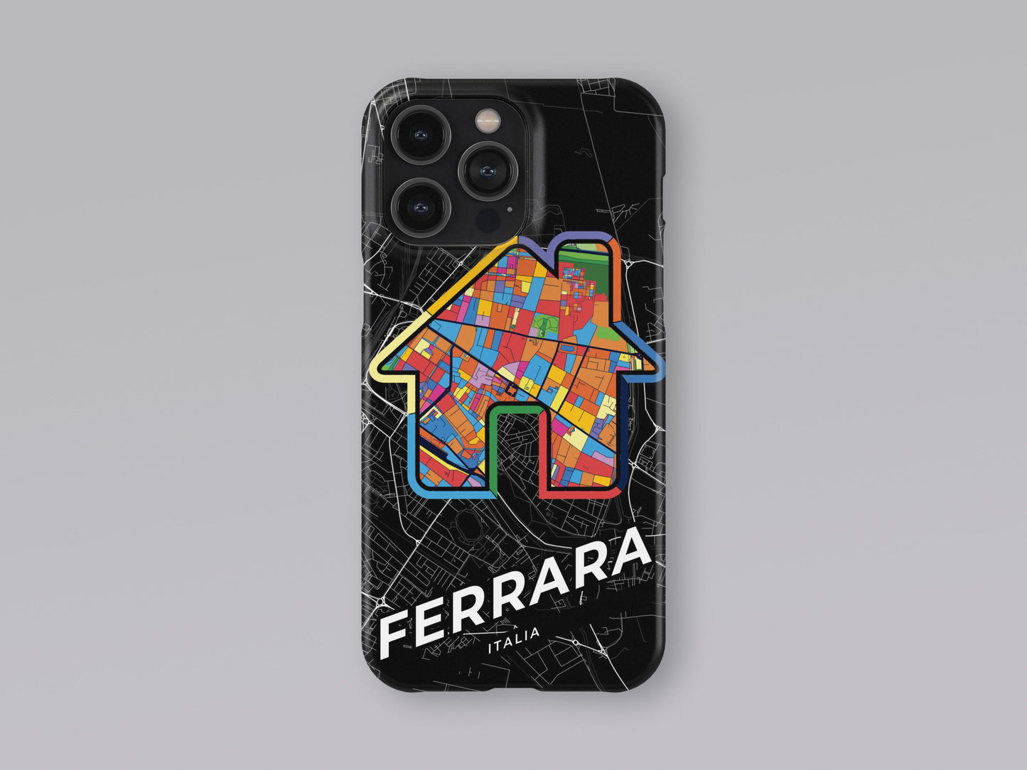 Ferrara Italy slim phone case with colorful icon. Birthday, wedding or housewarming gift. Couple match cases. 3