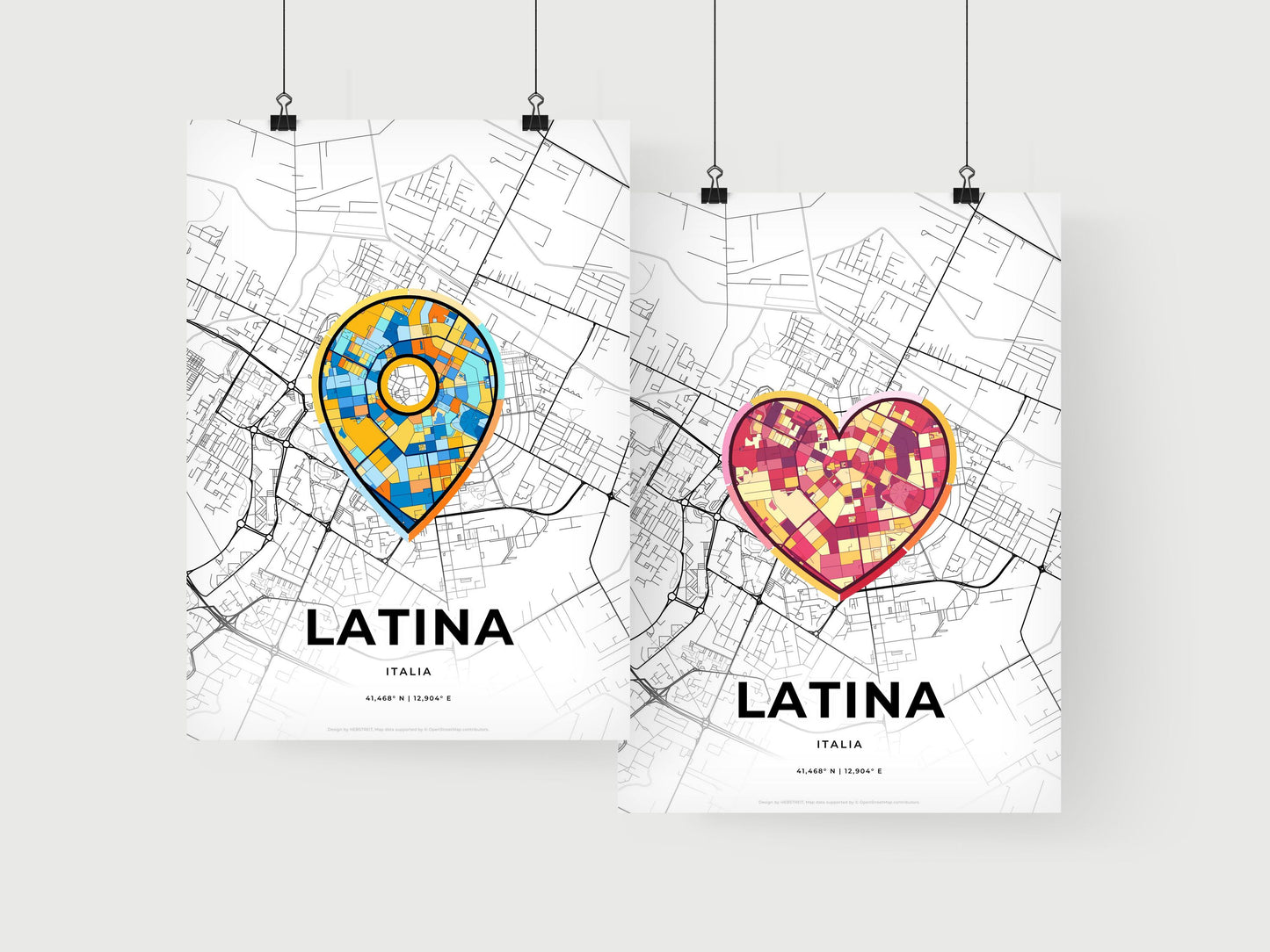 Latina Italy art print for couples