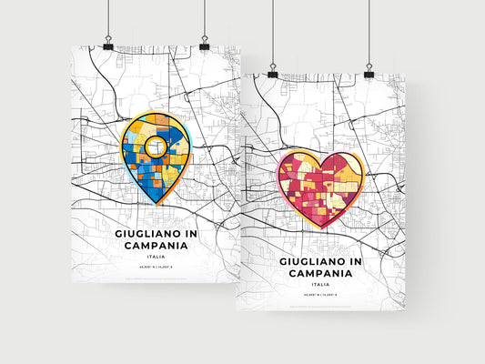 Giugliano In Campania Italy art print for couples
