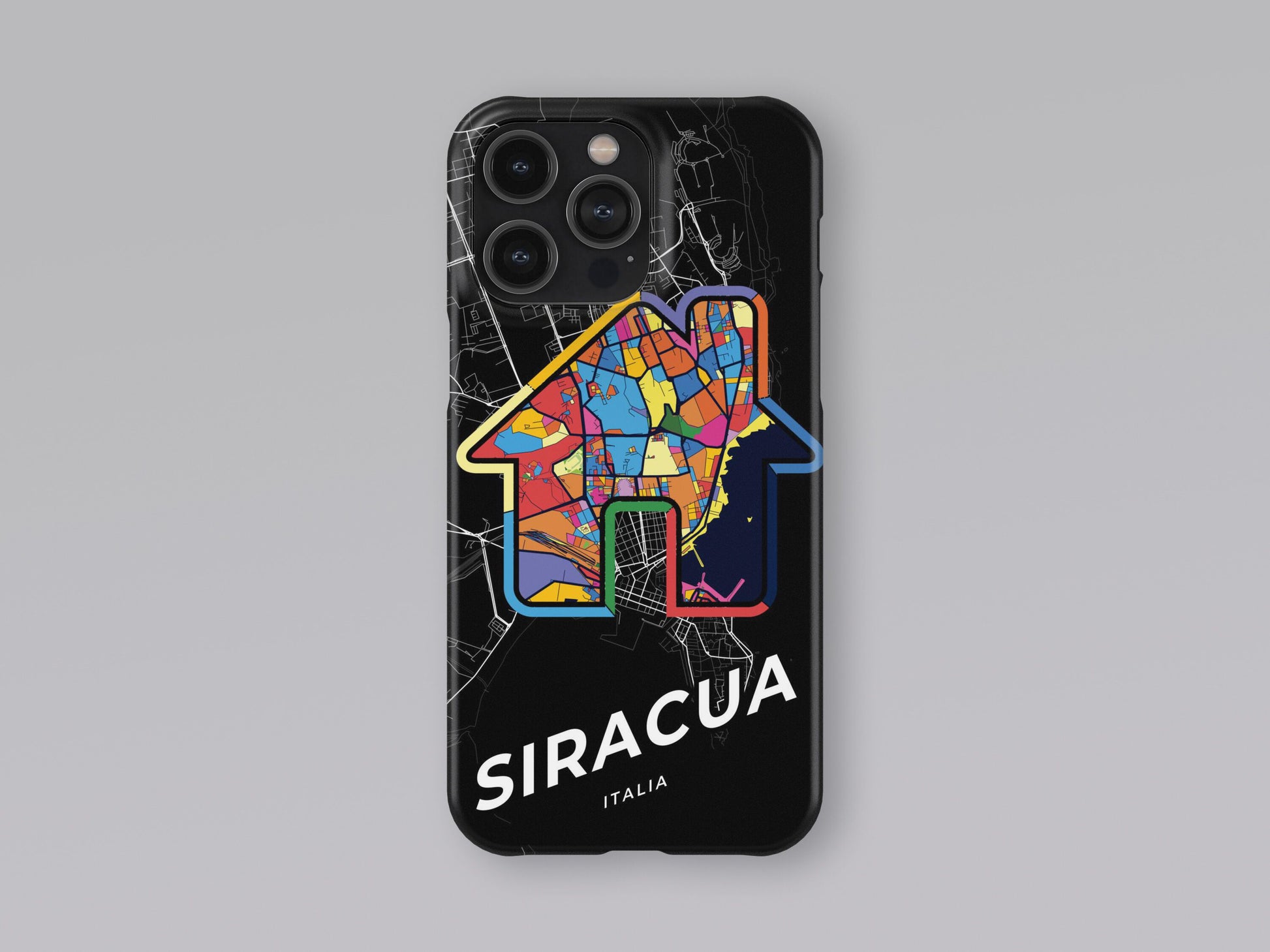 Syracuse Italy slim phone case with colorful icon 3