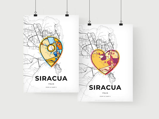 Syracuse Italy art print for couples