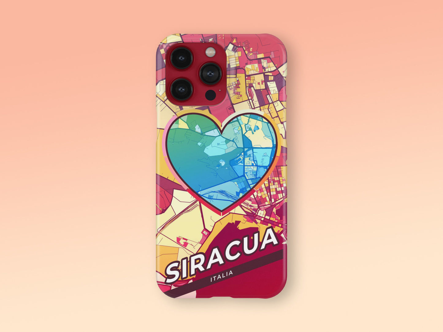 Syracuse Italy slim phone case with colorful icon 2