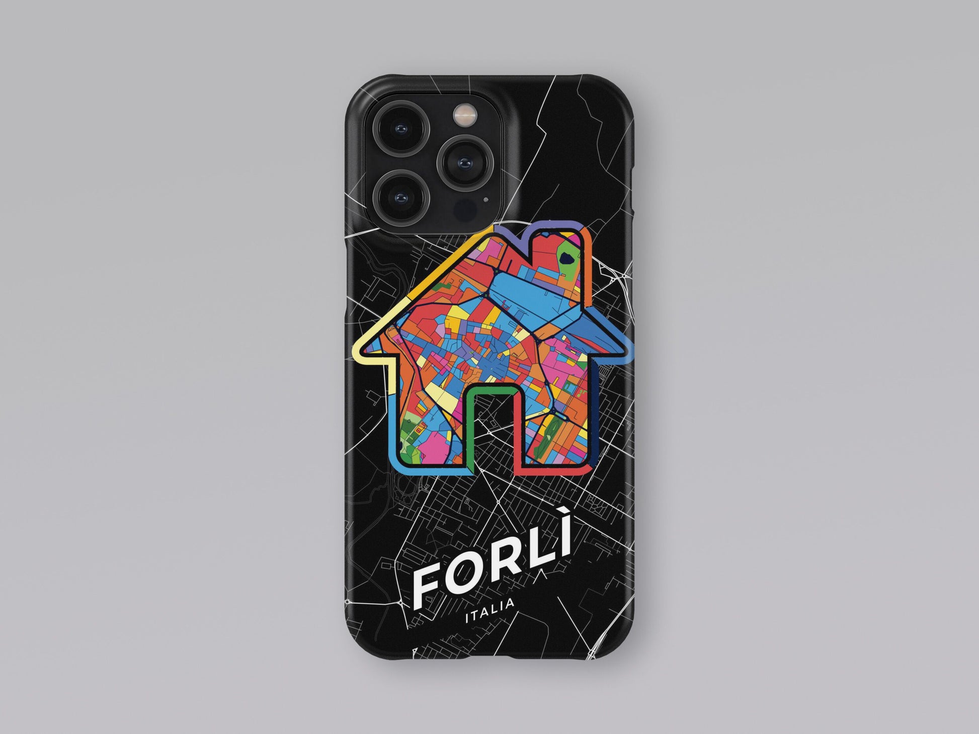 Forlì Italy slim phone case with colorful icon. Birthday, wedding or housewarming gift. Couple match cases. 3