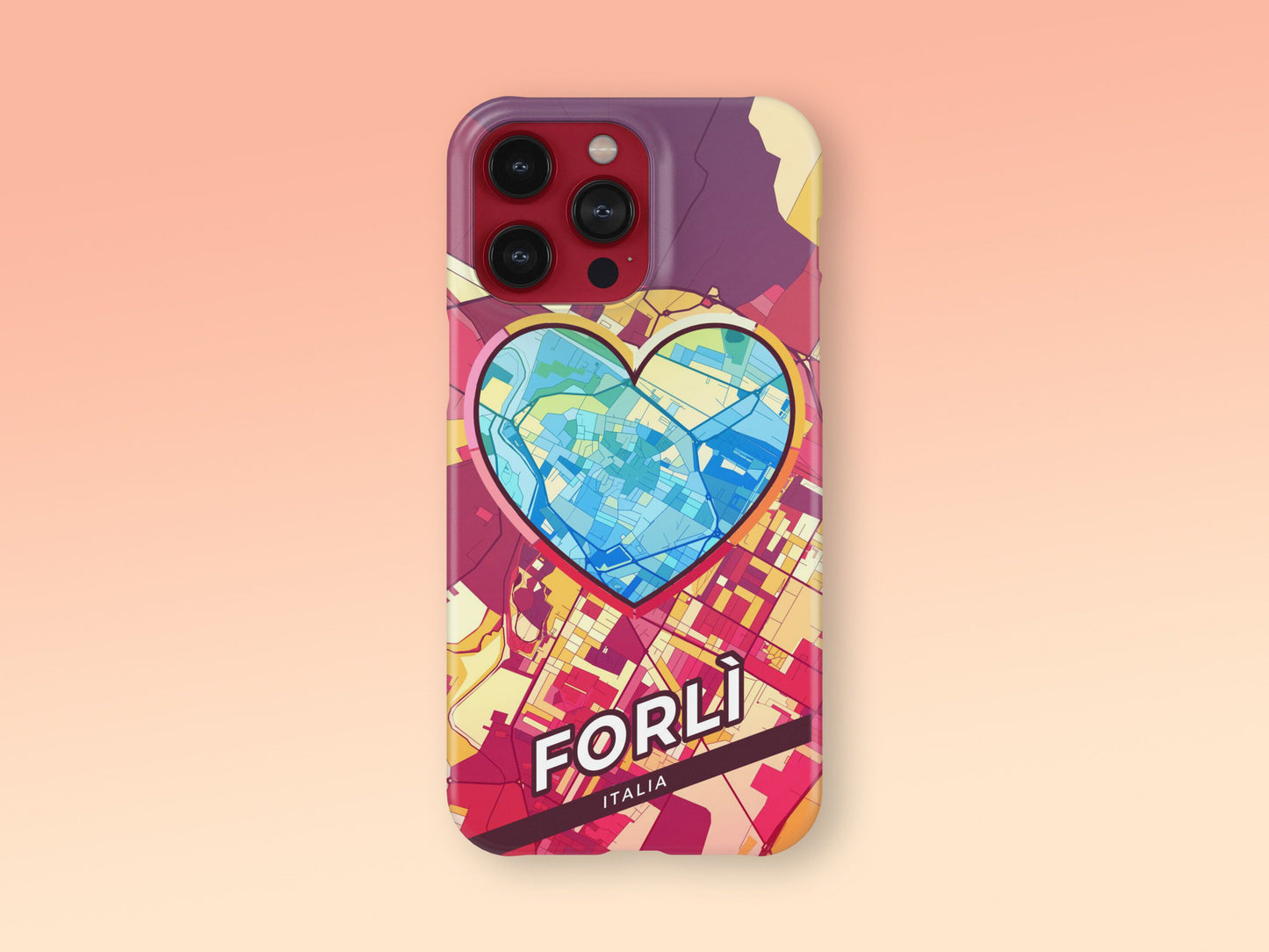 Forlì Italy slim phone case with colorful icon. Birthday, wedding or housewarming gift. Couple match cases. 2
