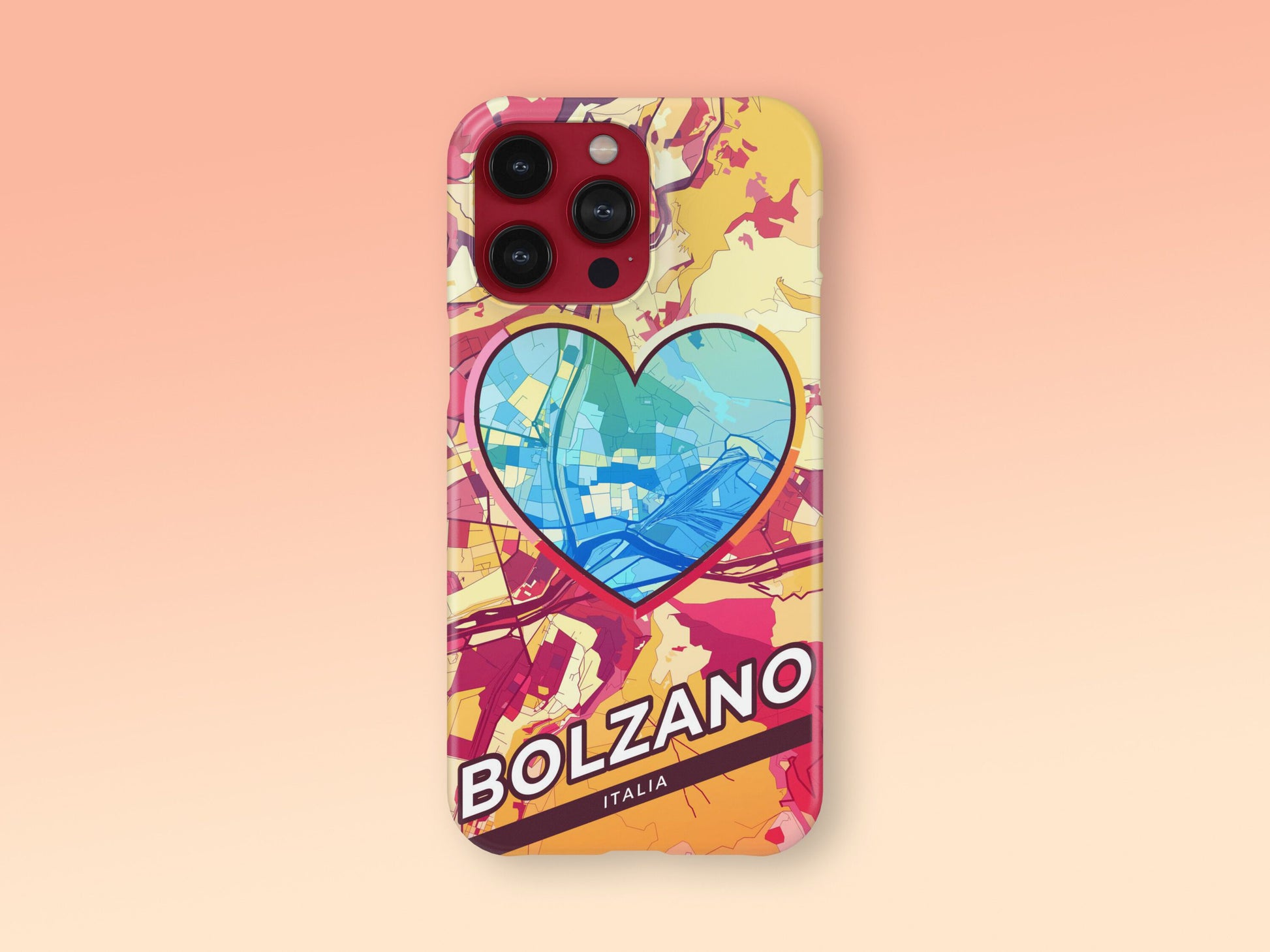 Bolzano Italy slim phone case with colorful icon. Birthday, wedding or housewarming gift. Couple match cases. 2