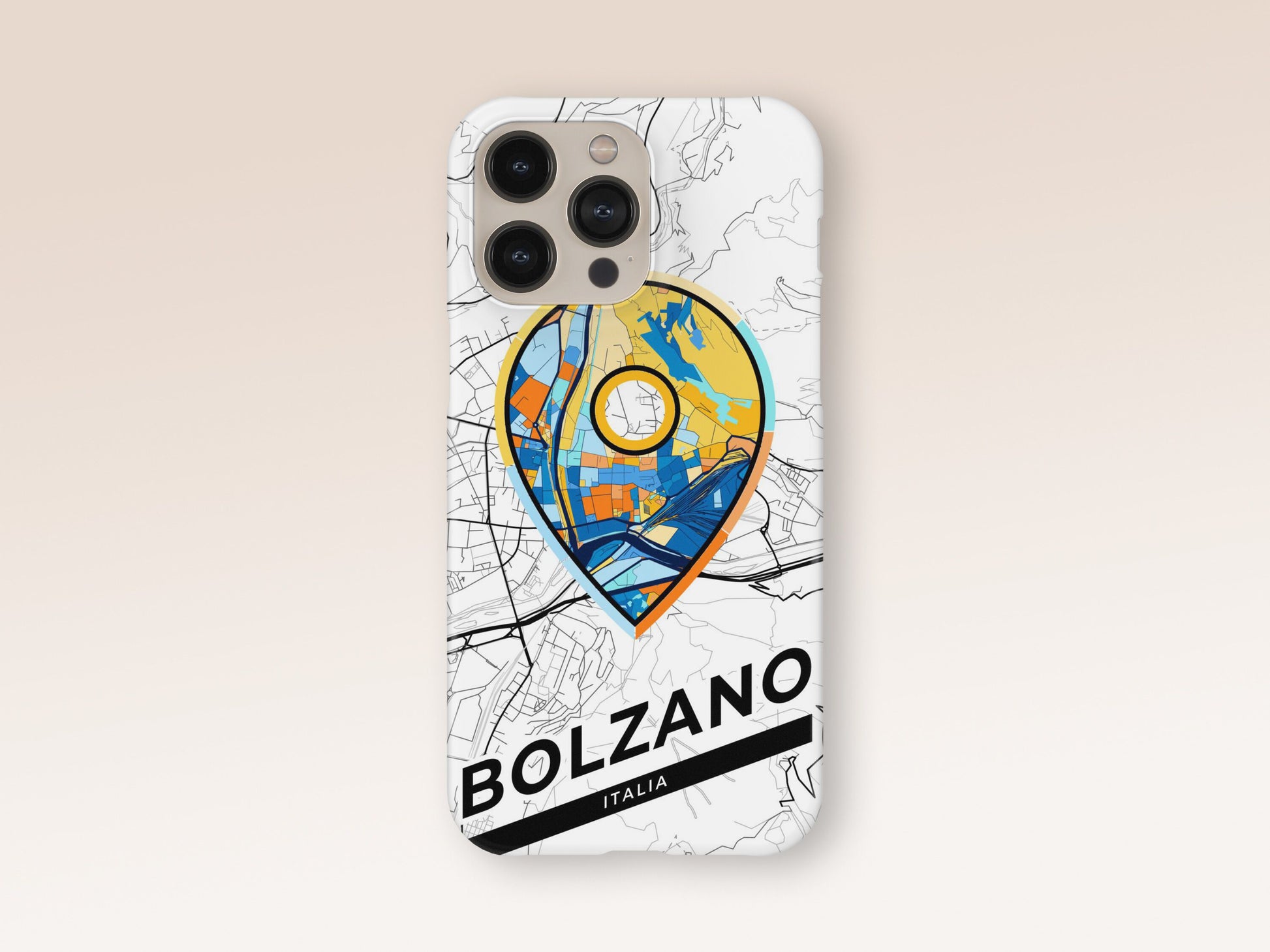 Bolzano Italy slim phone case with colorful icon. Birthday, wedding or housewarming gift. Couple match cases. 1