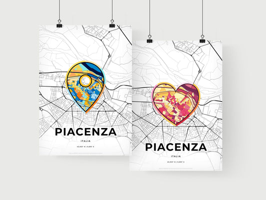 Piacenza Italy art print for couples
