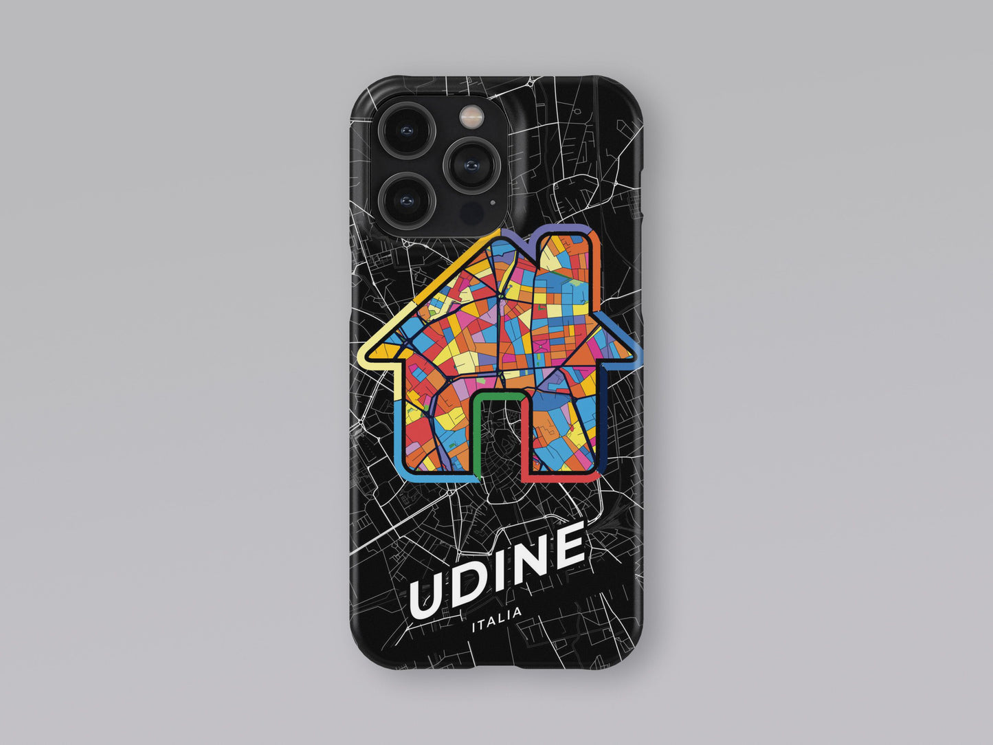 Udine Italy slim phone case with colorful icon 3