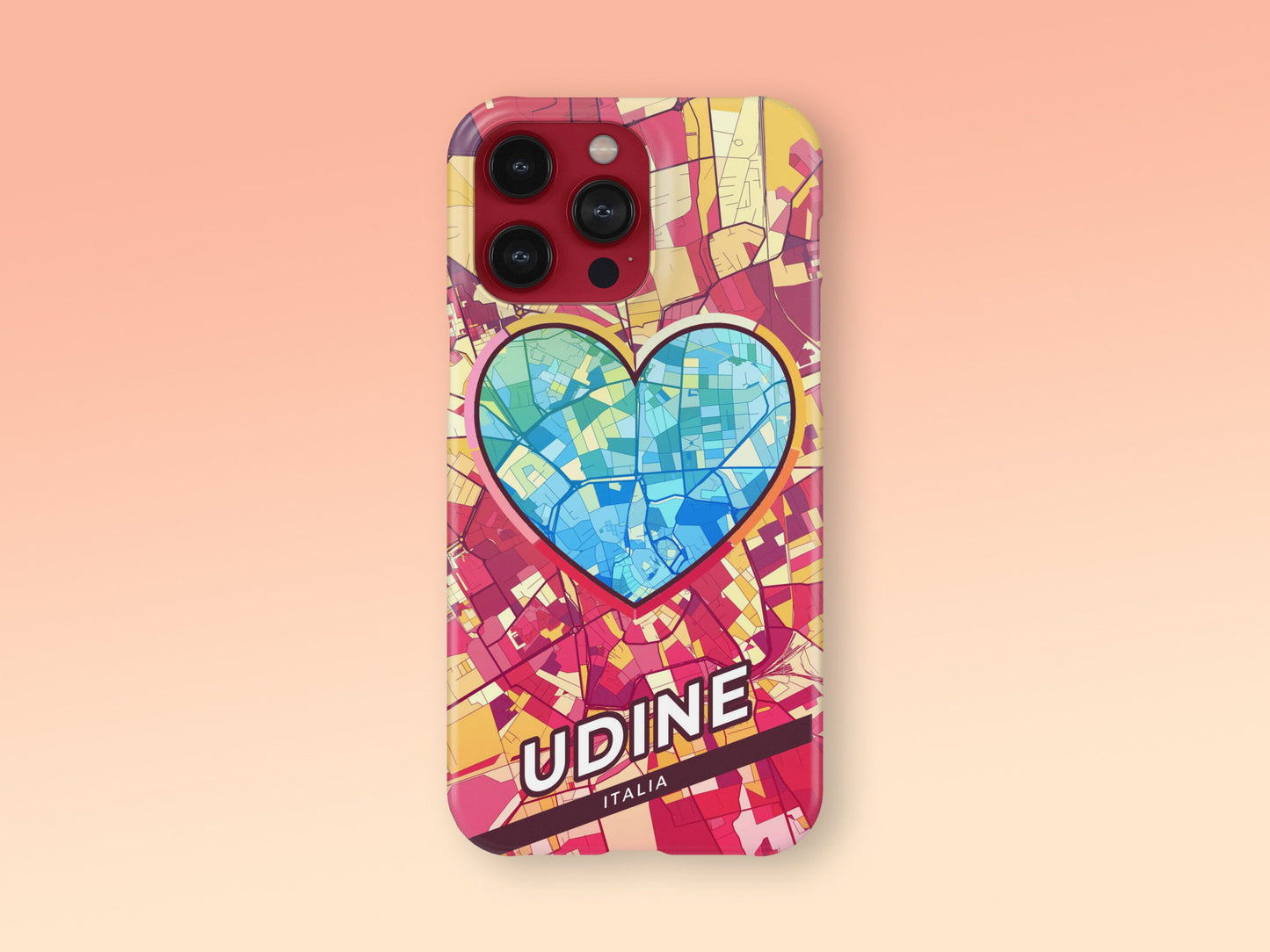 Udine Italy slim phone case with colorful icon 2