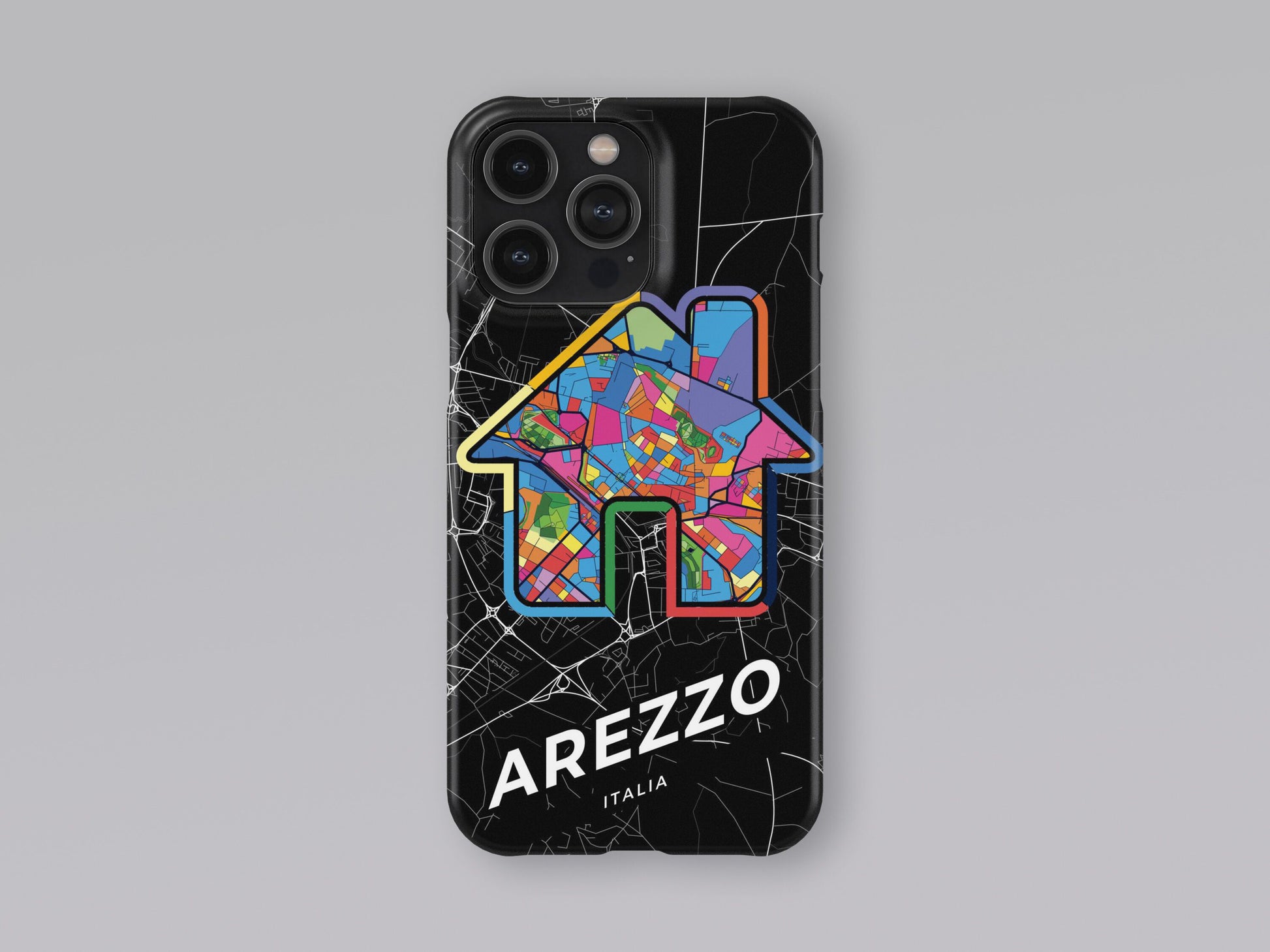Arezzo Italy slim phone case with colorful icon. Birthday, wedding or housewarming gift. Couple match cases. 3